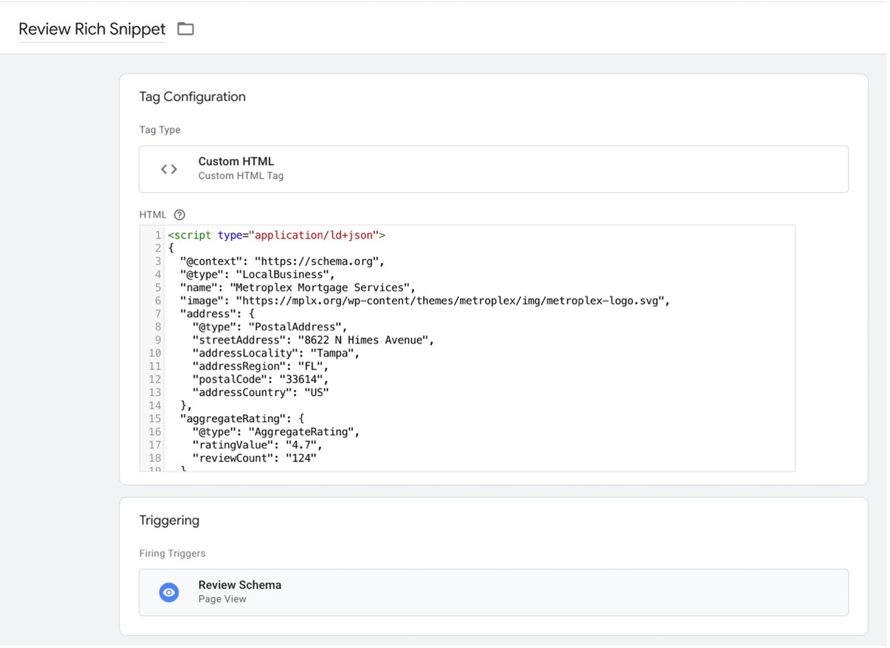 Rich Snippets with GTM